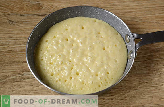 Палачинки на млеко: суви Американска верзија на вообичаените брани! Автоматски чекор-по-чекор фото рецепт на палачинки на млеко - едноставен yummy