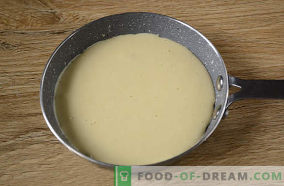 Палачинки на млеко: суви Американска верзија на вообичаените брани! Автоматски чекор-по-чекор фото рецепт на палачинки на млеко - едноставен yummy