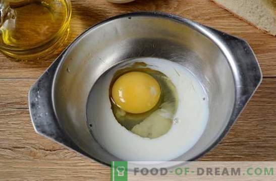 Крутон со млеко во јајца: закуска за пет минути! Како да се готви крутони со млеко во јајце: чекор-по-чекор фото-рецепт