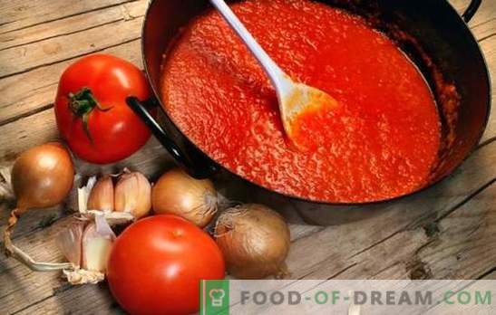 Сос од домати за зима: од грузиски кечап до Кримска аџика. Ние подготвуваме домашни домати сосови за зима