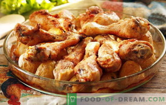 Пилешки кациги со компири во рерната - омилени рецепти. Готвење пилешки кациги со компири во рерната на различни начини