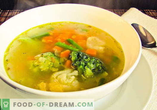 Супа од карфиол - најдобри рецепти. Како правилно и вкусно да готви супа од карфиол.