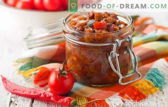 Рецепти од најдобрите модар патлиџан и домати салати за зимата. Како да ги задржи сите бенефиции во салатата од модар патлиџан и домати