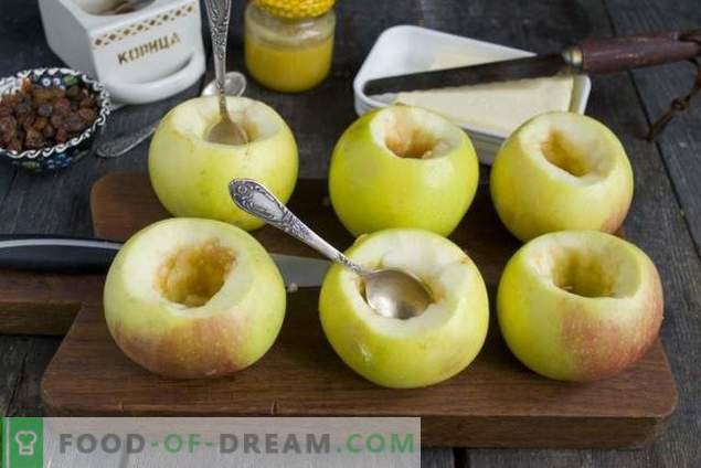 Печени јаболка со мед и сушено овошје