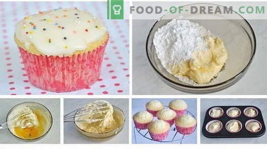 Cupcakes - како да ги готви дома. 7 најдобри рецепти домашна кекс.