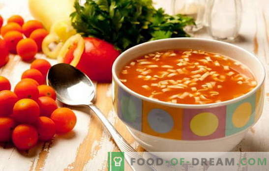 Готвење супи со малку маснотии - рецепти од различни производи за различни делови. Нискомасни супи: зеленчук, риба, со кнедли