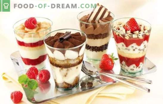 Десерти во чаши: најдобриот рецепт! Готвење десерти во чаши за одмор: рецептите се комплексни и во брзање