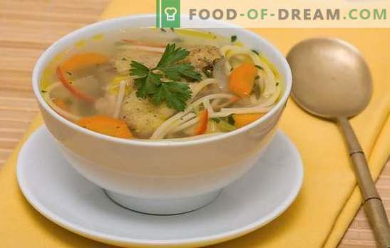 супа од пилешки тестенини - лесен, вкусен, срдечен ручек. Рецепти на пилешка супа со тестенини: со зеленчук, печурки, сирење