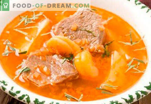 Супа во говедско супа - најдобрите рецепти. Како правилно и вкусно готвач супа на говедско супа.