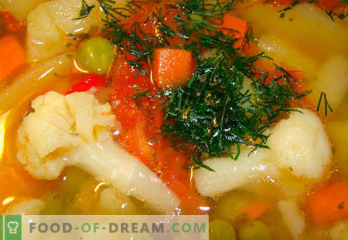 Супа во говедско супа - најдобрите рецепти. Како правилно и вкусно готвач супа на говедско супа.