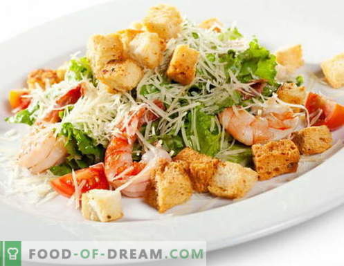 Salada Caesar - as receitas e ingredientes certos. Como preparar o molho (molho) para a salada 