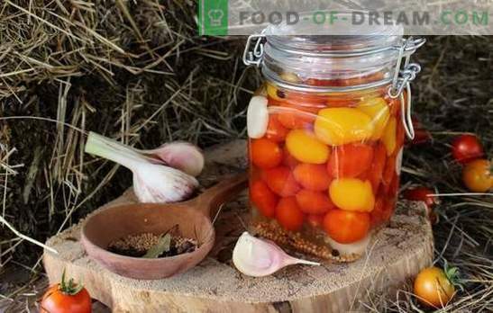 Црешани домати за зима - малку остра малку радост! Рецепти неспоредливи препарати со цреша домати за зима