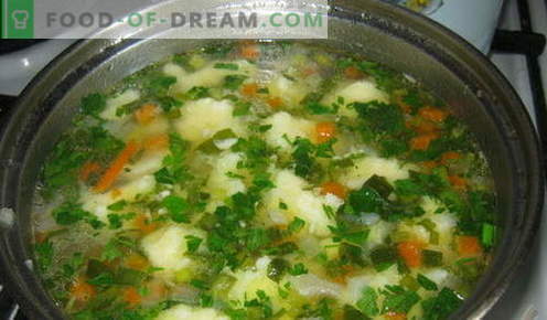 Супа од супа - најдобри рецепти. Како да правилно и вкусна готвачка супа со кнедли.
