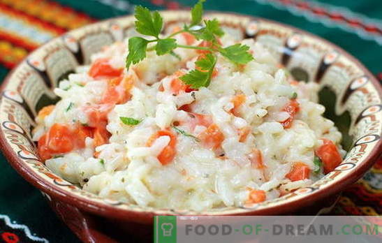 Arroz com cenoura - sempre amigável! Pratos de arroz doce e picante, frito, cozido e cozido com cenoura: as melhores receitas