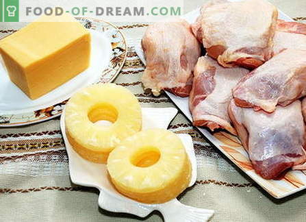 Пилешко со сирење: салати и пилешки печени со сирење во рерната.