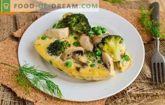 Омлет со печурки - руска кујна со француски акцент. Варијанти на готвење омлет со печурки