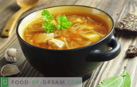 Рецепти за супи од свежа зелка, супа од зелка, борщ. Риба и месо, 