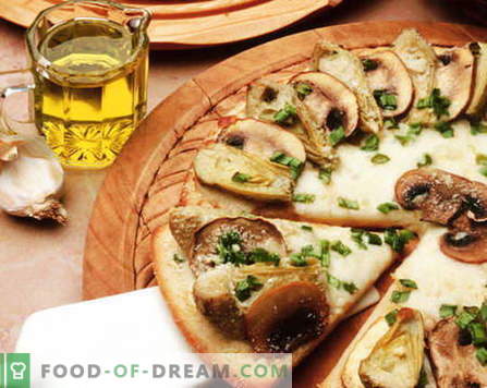 Пица со печурки - најдобрите рецепти. Како да правилно и вкусно готви печурки пица.