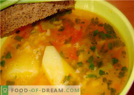 Супи без месо - најдобри рецепти. Како правилно и вкусна супа без месо.