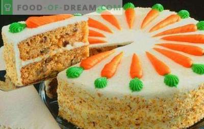 Класична морковска торта - сочен есенски десерт. Класичен морков торта со зачини, крем сирење, ореви, чоколада