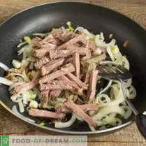 Топла салата со фунгоза, говедско месо и печурки